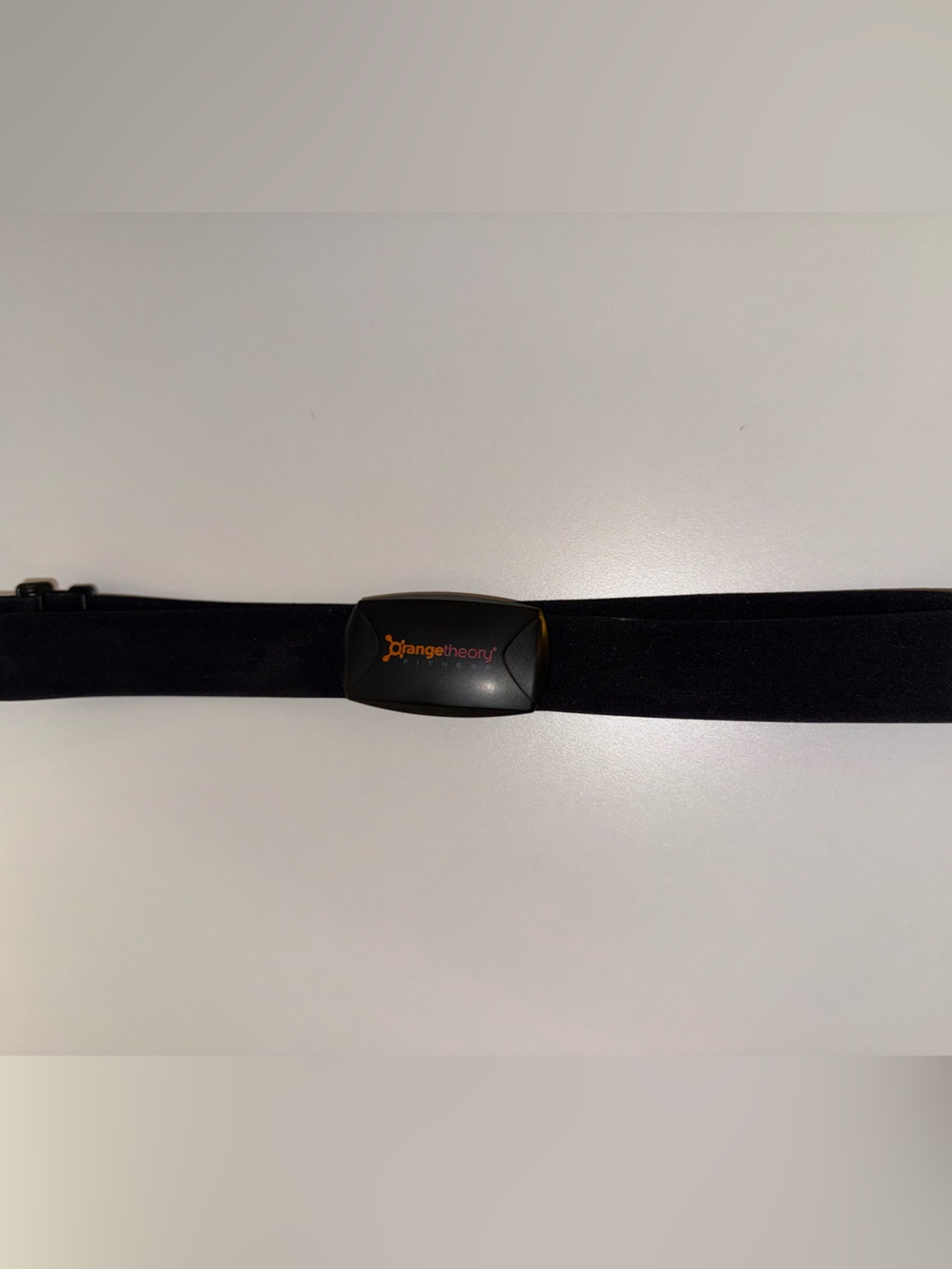 Orangetheory Black Heart Rate Monitor Chest Strap with Orange Logo